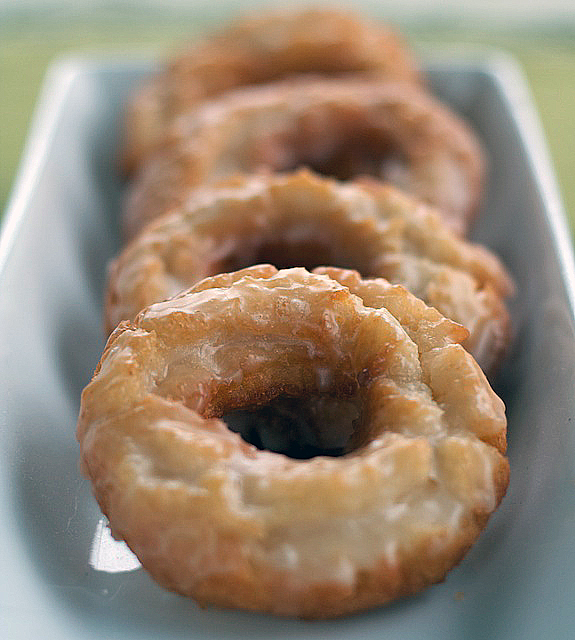 Sour Cream Old-Fashioned Doughnuts with Vanilla Glaze