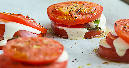 Baked Caprese Salad Stacks – TheMessyBaker.com