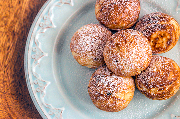 Aebleskiver Cast Iron Danish Pancake Ball Pan With Wooden 