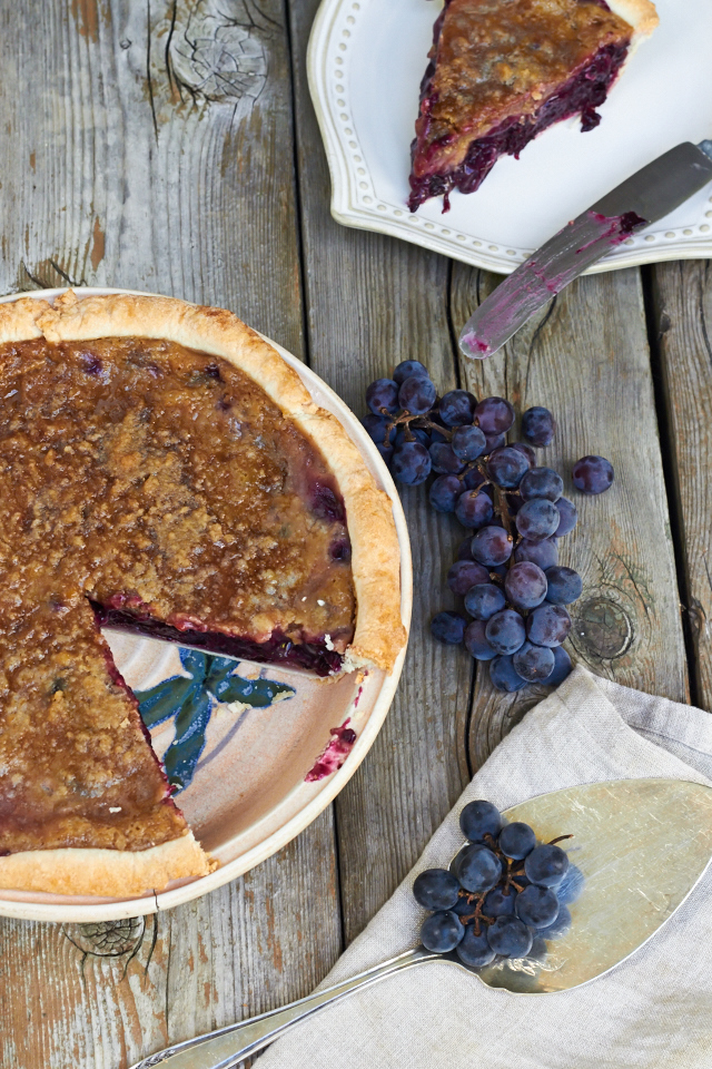 Concord Grape Pie - TheMessyBaker.com