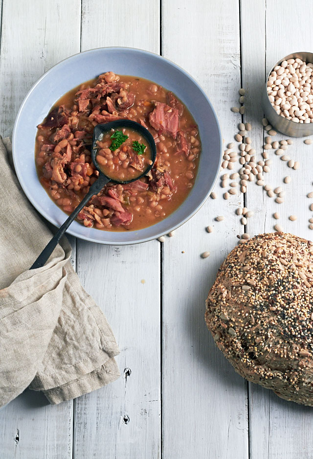 Smoky Navy Bean Soup | The Messy Baker