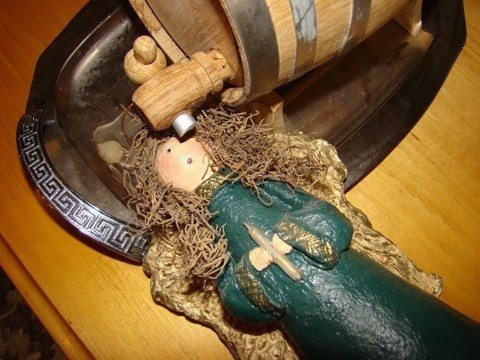 The angel taking its share of our whisky.