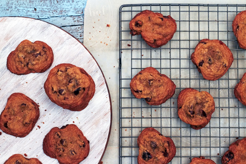 Dried Cherry & Chocolate Chip Cookies by The Messy Baker