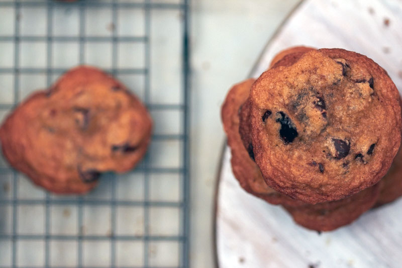 Dried Cherry & Chocolate Chip Cookies by The Messy Baker