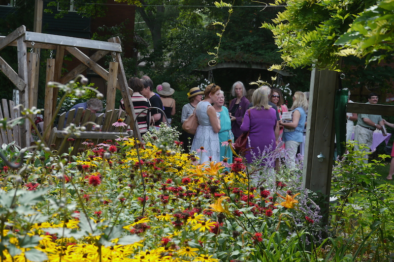 Guests mingling at The Messy Baker book launch. 