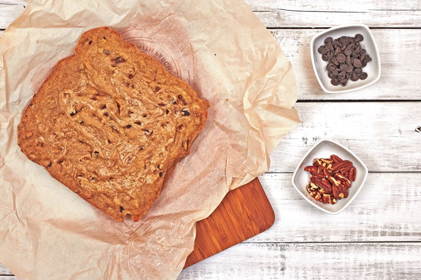 Bourbon Blondies with Pecans and Chocolate Chunks