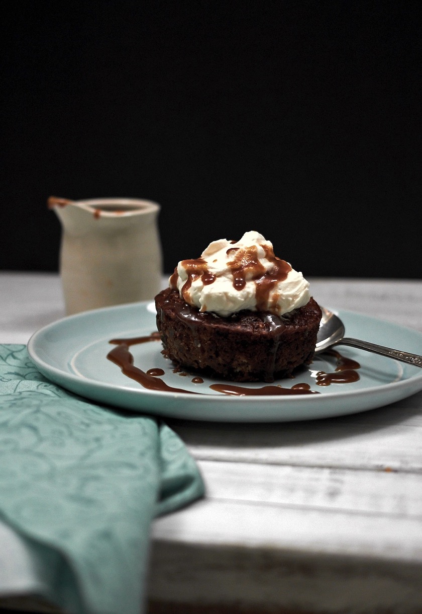 Sticky Toffee Pudding with Bailey’s Caramel Sauce -- The Messy Baker