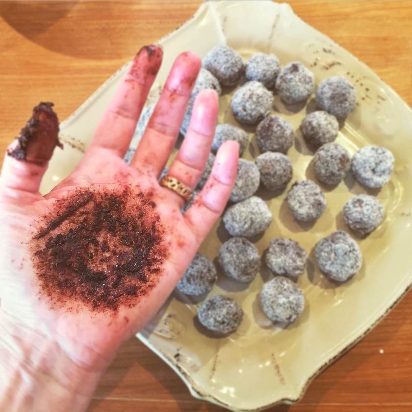 Rolling sugarplums. The messiest of the Christmas treats by The Messy Baker