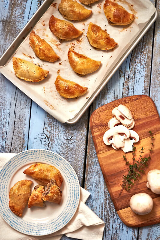 Mushroom & Chevre Hand Pies by The Messy Baker