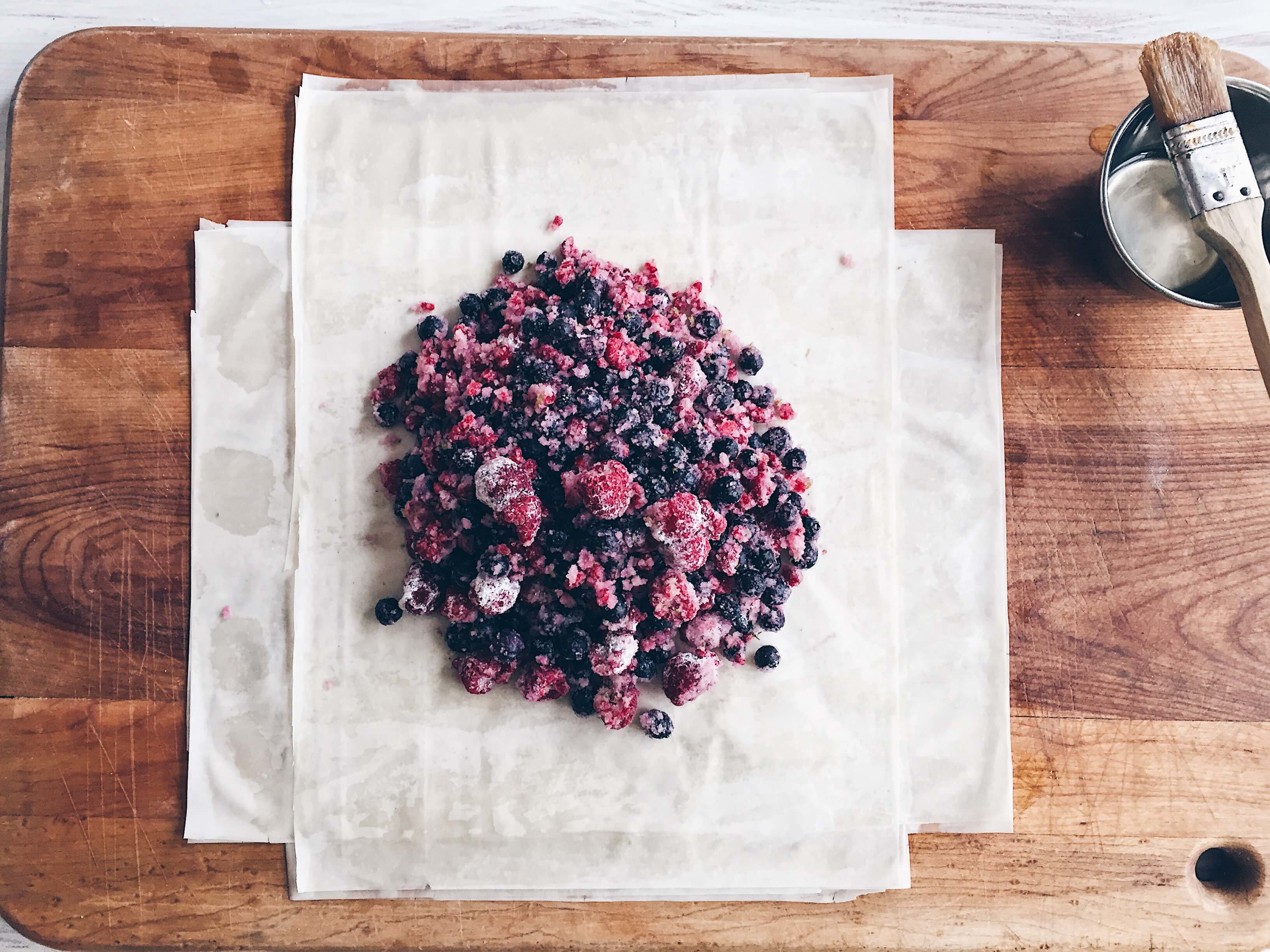 Mixed Berry Phyllo Galette by The Messy Baker