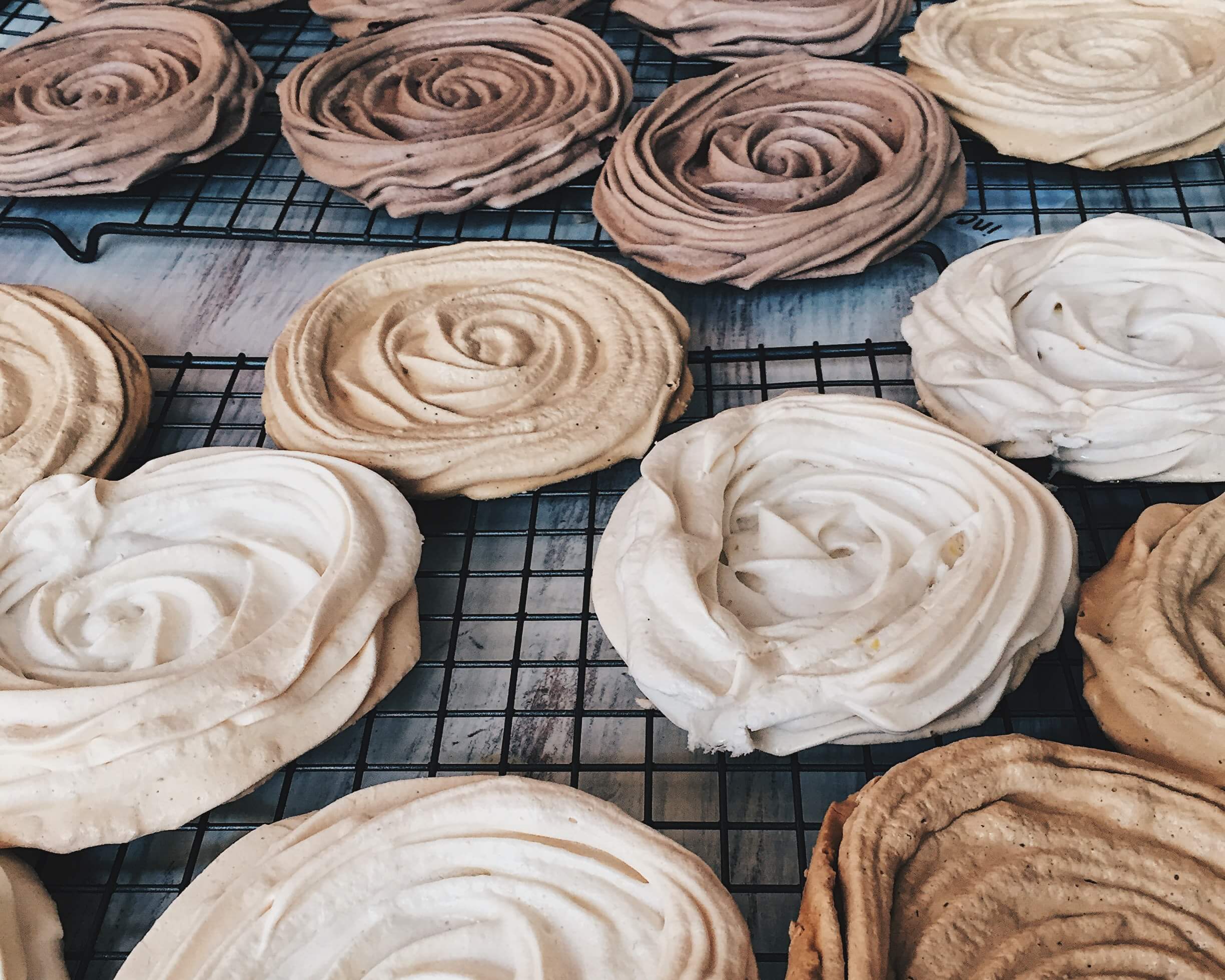 Personal-Sized Chocolate Pavlovas - one of 3 kinds of meringue by The Messy Baker