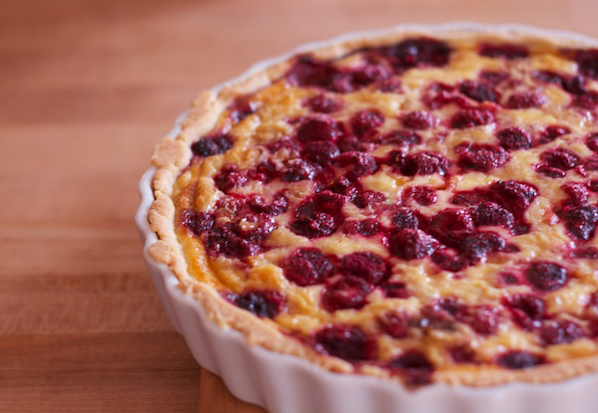 Raspberry Peach Pie with Frangipane