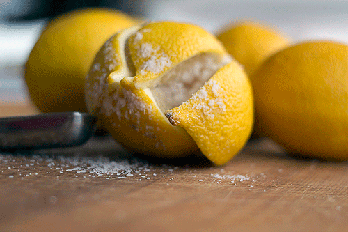 Preserving lemons Moroccan-style