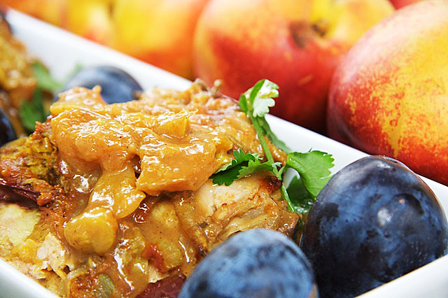 Nectarine & Plum Chicken - The Messy Baker