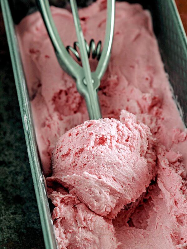 Strawberry Sour Cream Ice Cream