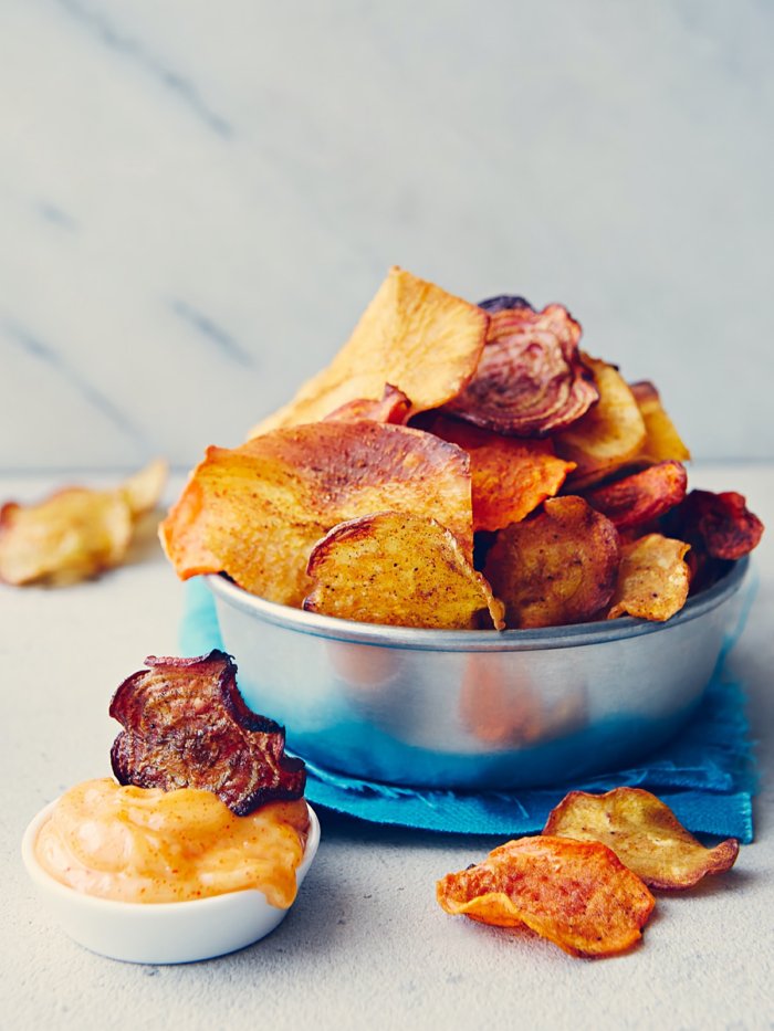 Crispy Root Vegetable Chips | The Messy Baker