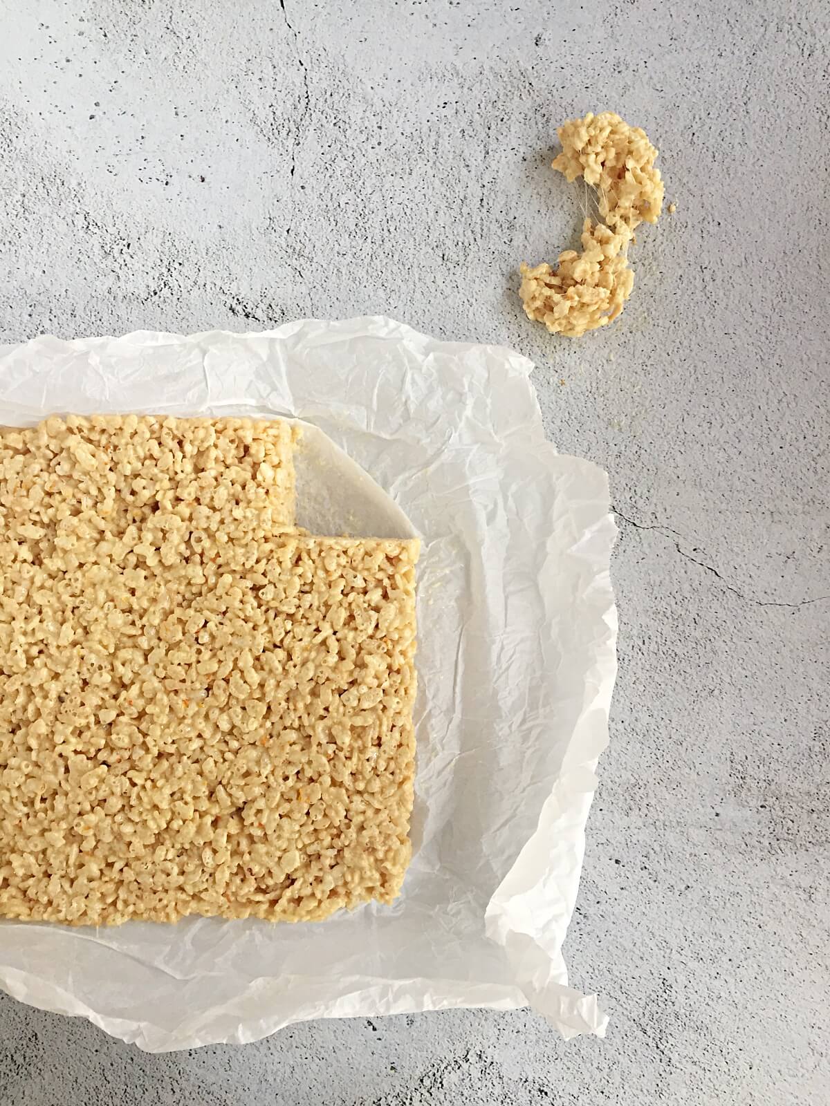 Orange Crispy Rice Squares